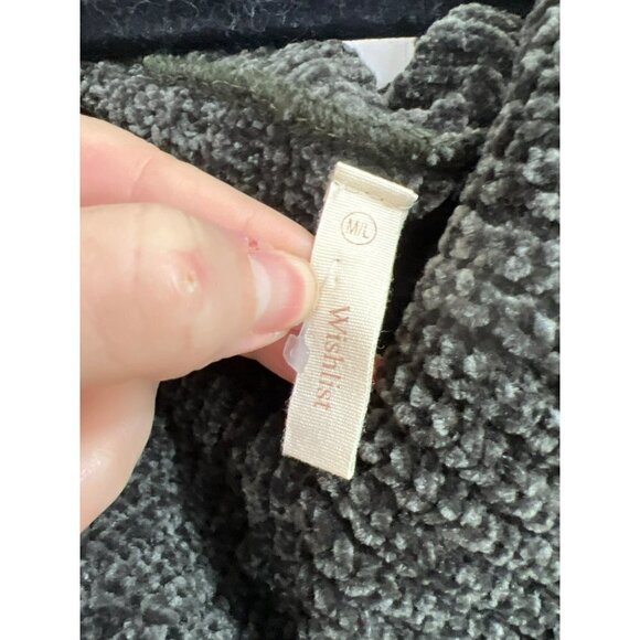 Wishlist Grey Chenille Very Soft Cowl Neck Sweater Charcoal Grey Sz M/L Over - Picture 3 of 7